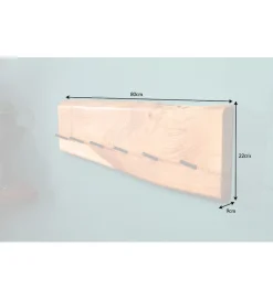Wieszak ścienny Mammut 80 cm drewno akacja honey