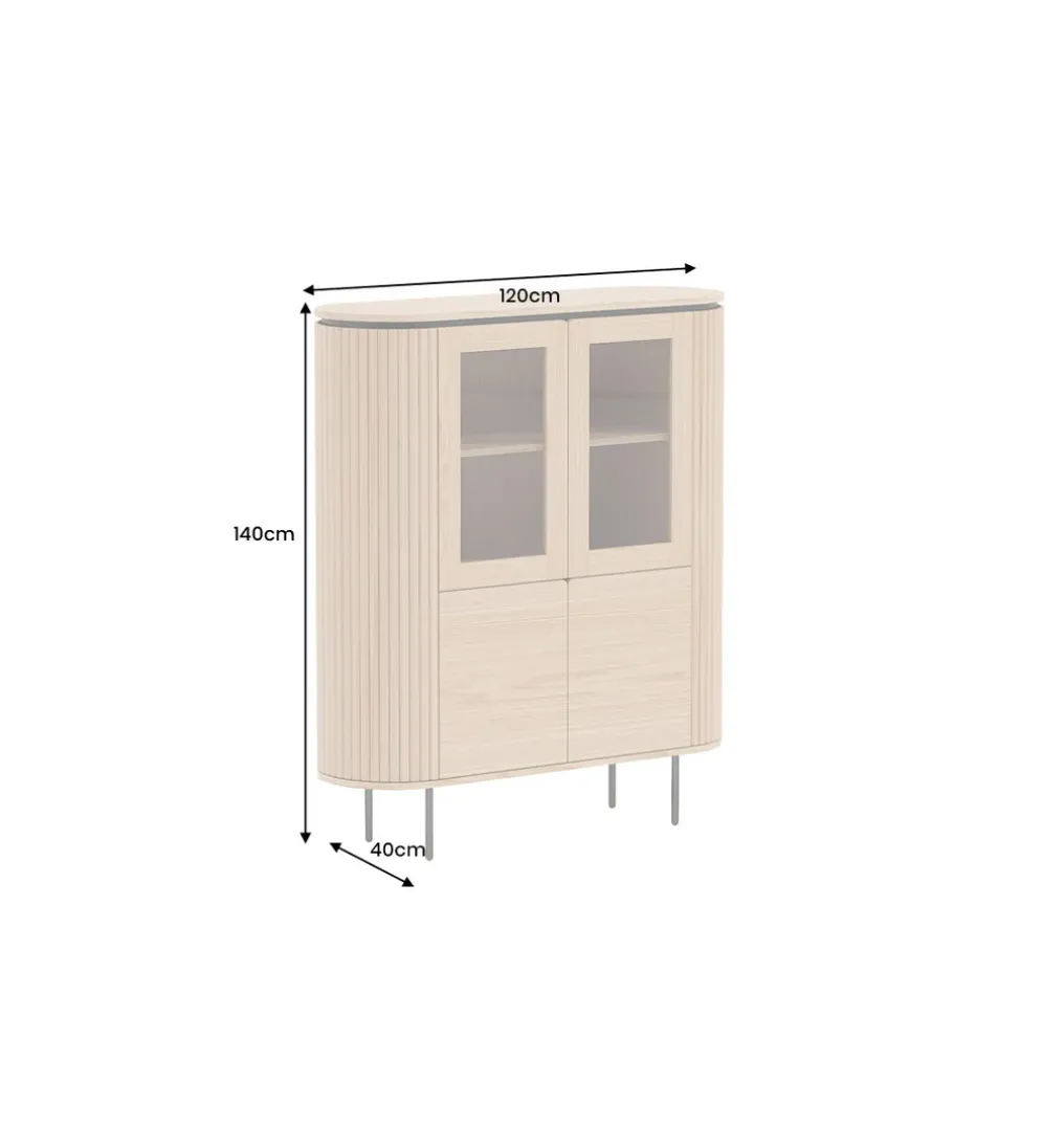 Witryna ATELIER 140 cm kolor naturalnego dębu