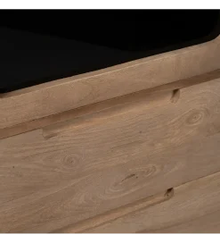 Witryna BURNIE 107 cm ze szklanymi drzwiami z drewno mango