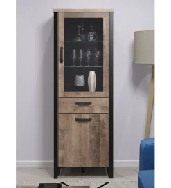 Witryna EMILE 70 cm w optyce dąb tytoniowo-brązowy