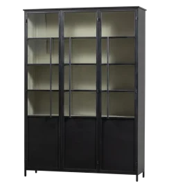 Witryna EXHIBIT 200 cm XL czarny