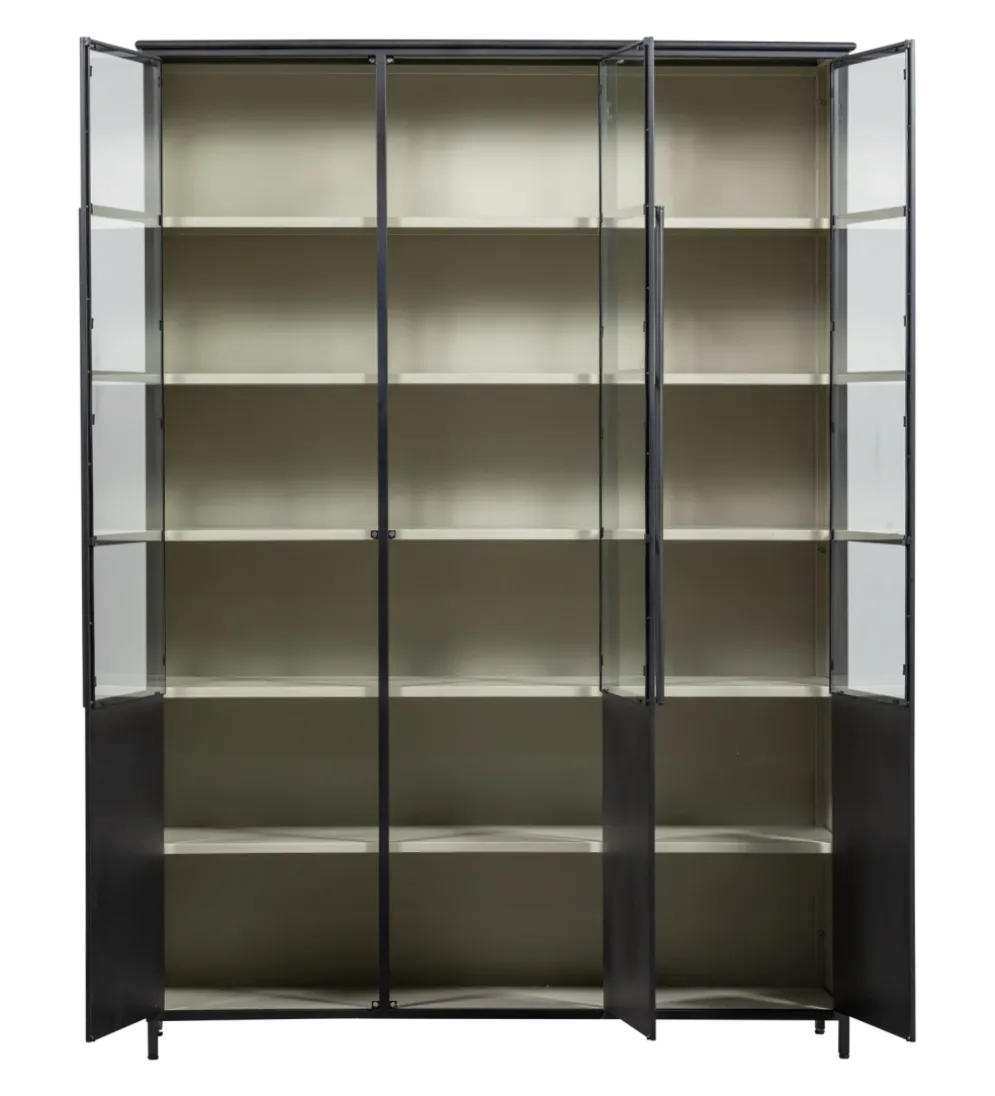 Witryna EXHIBIT 200 cm XL czarny