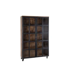 Witryna Iron Craft 115 cm drewno mango czarna