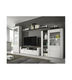 Witryna LARONA 65 cm o wybarwieniu Sonoma Trufel z kolorem Sibiu Larche