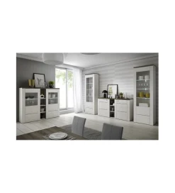 Witryna LARONA 65 cm o wybarwieniu Sonoma Trufel z kolorem Sibiu Larche