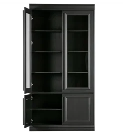 Witryna ORGANIZE 215 cm drewno sosna czarny mat
