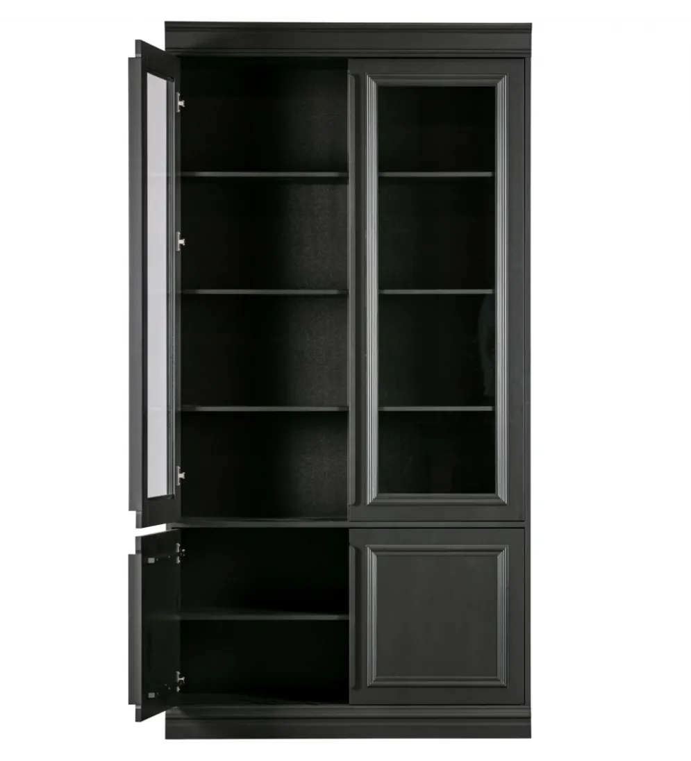 Witryna ORGANIZE 215 cm drewno sosna czarny mat
