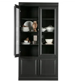 Witryna ORGANIZE 215 cm drewno sosna czarny mat