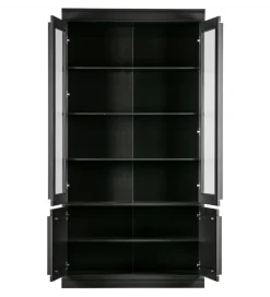 Witryna ORGANIZE 215 cm drewno sosna czarny mat