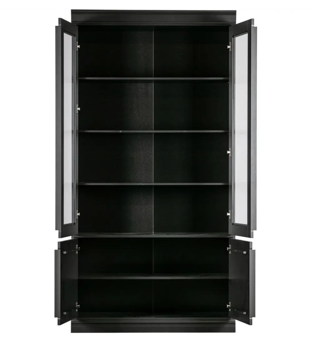 Witryna ORGANIZE 215 cm drewno sosna czarny mat