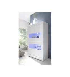 Witryna szklana 102 cm BASIC biała