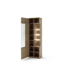 Witryna VALENCIA 64 cm lewostronna Antracytowo Naturalna