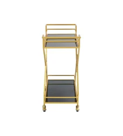 Wózek do serwowania Trolley Piramids 65 cm złoty