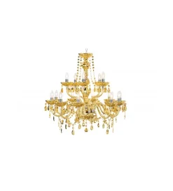 Żyrandol Karat 80 cm 15 ramion złoty