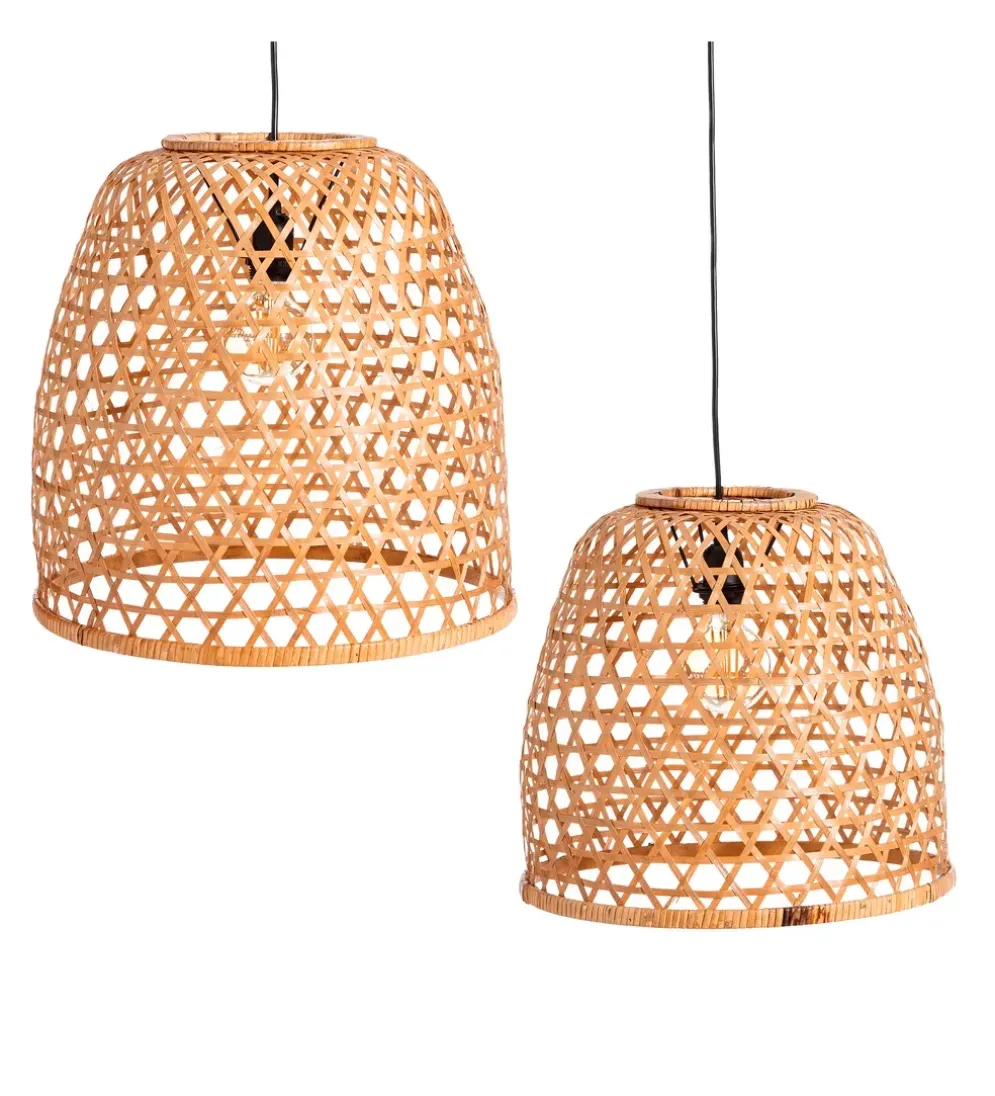 Zestaw 2 lamp wiszących WATEY 42 cm naturalne