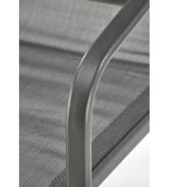 Zestaw ogrodowy CONOR sofa 114 cm dwa fotele 76 cm stolik 75 cm czarno szary