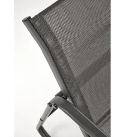Zestaw ogrodowy CONOR sofa 114 cm dwa fotele 76 cm stolik 75 cm czarno szary