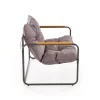Zestaw ogrodowy HUDSON sofa 116 cm dwa fotele 75 cm ława 68 cm popielaty brązowy