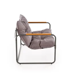 Zestaw ogrodowy HUDSON sofa 116 cm dwa fotele 75 cm ława 68 cm popielaty brązowy