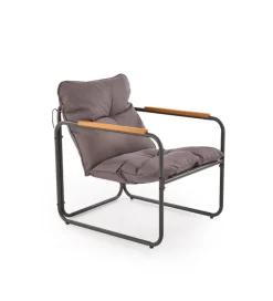 Zestaw ogrodowy HUDSON sofa 116 cm dwa fotele 75 cm ława 68 cm popielaty brązowy