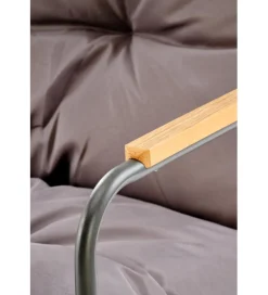 Zestaw ogrodowy HUDSON sofa 116 cm dwa fotele 75 cm ława 68 cm popielaty brązowy