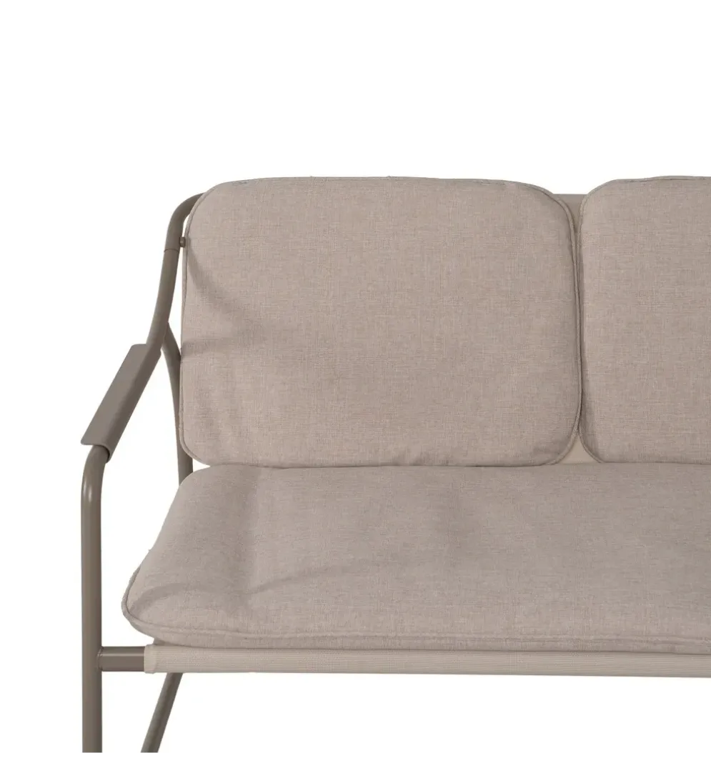 Zestaw ogrodowy OMAMA Szary 2 fotele + sofa + stolik