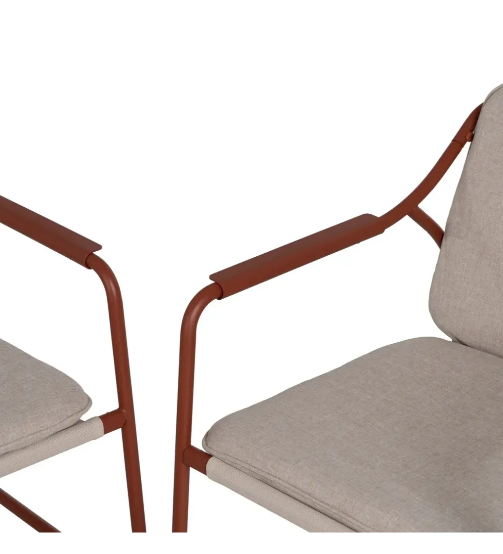 Zestaw ogrodowy OMAMA Terakota 2 fotele + sofa + stolik