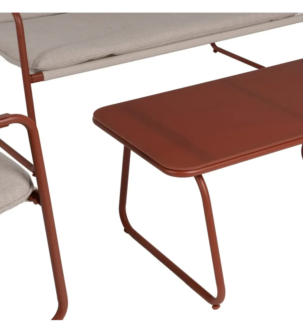 Zestaw ogrodowy OMAMA Terakota 2 fotele + sofa + stolik