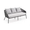 Zestaw ogrodowy ROCCA ciemnoszary - sofa + 2 x fotel + ława