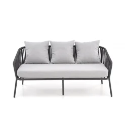 Zestaw ogrodowy ROCCA ciemnoszary - sofa + 2 x fotel + ława