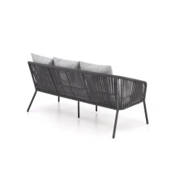 Zestaw ogrodowy ROCCA ciemnoszary - sofa + 2 x fotel + ława