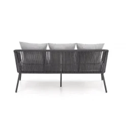 Zestaw ogrodowy ROCCA ciemnoszary - sofa + 2 x fotel + ława