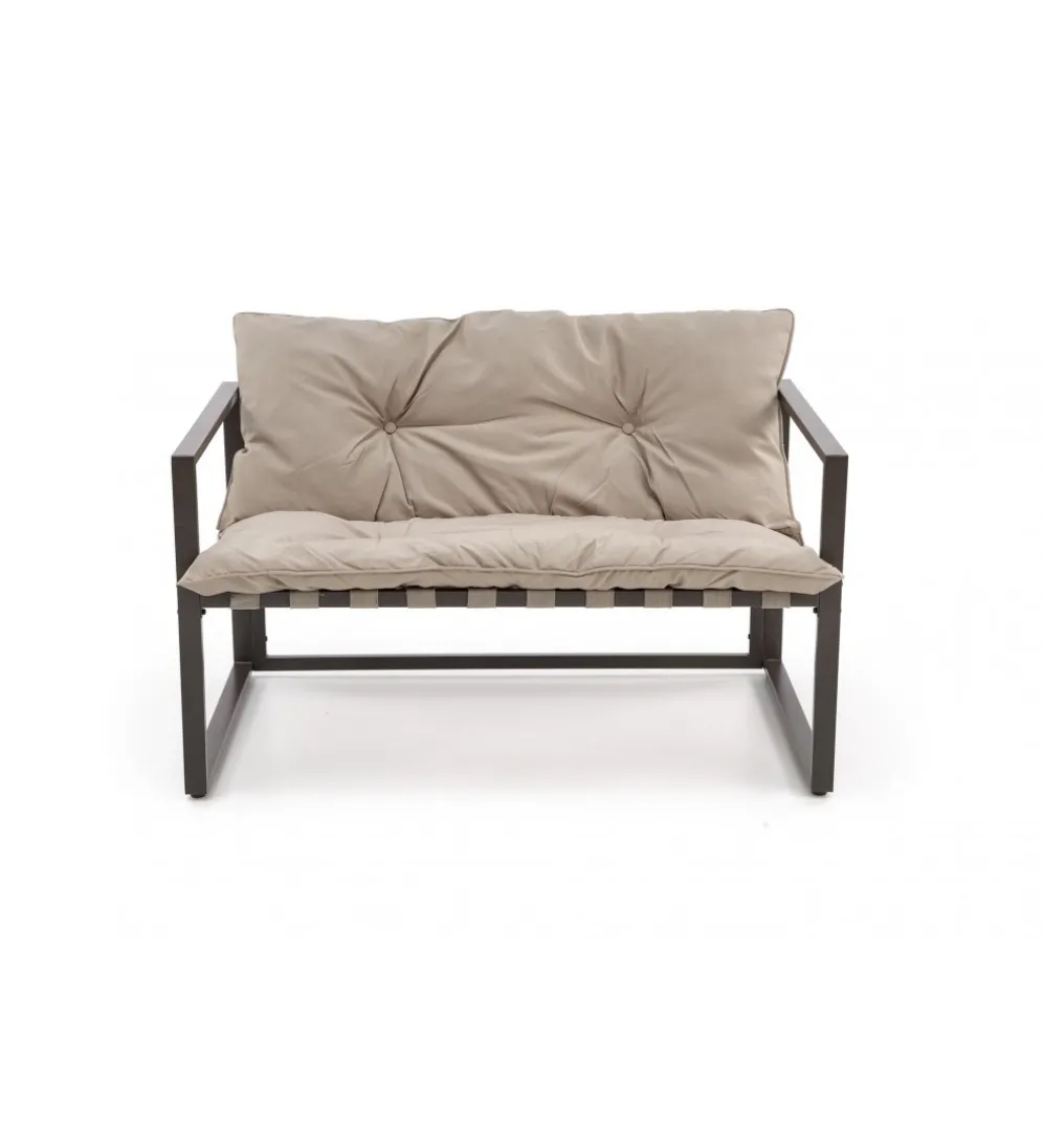 Zestaw ogrodowy SHARK brązowy - sofa + 2 x fotel + ława