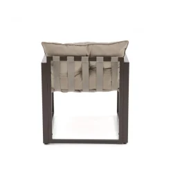 Zestaw ogrodowy SHARK brązowy - sofa + 2 x fotel + ława
