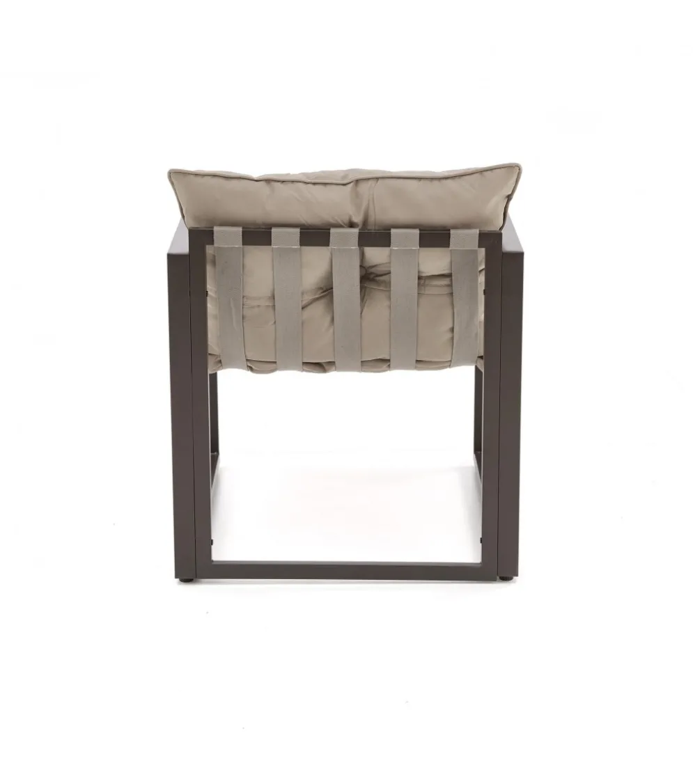 Zestaw ogrodowy SHARK brązowy - sofa + 2 x fotel + ława