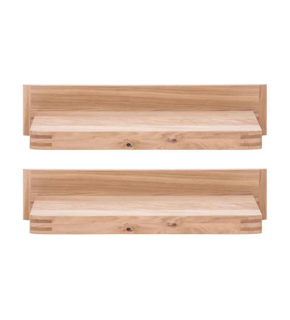 Zestaw 2 półki wiszące SALVADOR 90 cm w optyce dębu naturalny