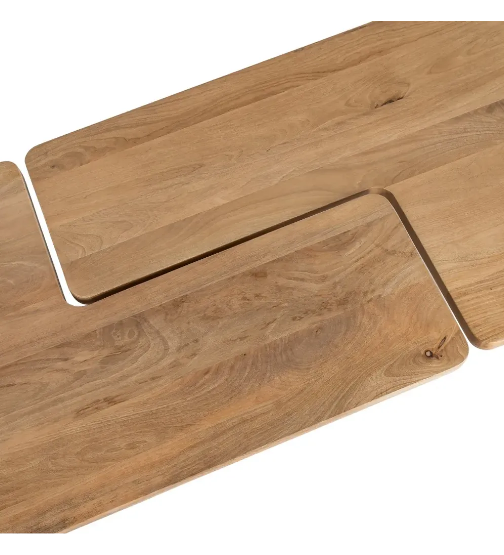 Zestaw 2 stolików kawowych ASANA 120 cm drewno mango