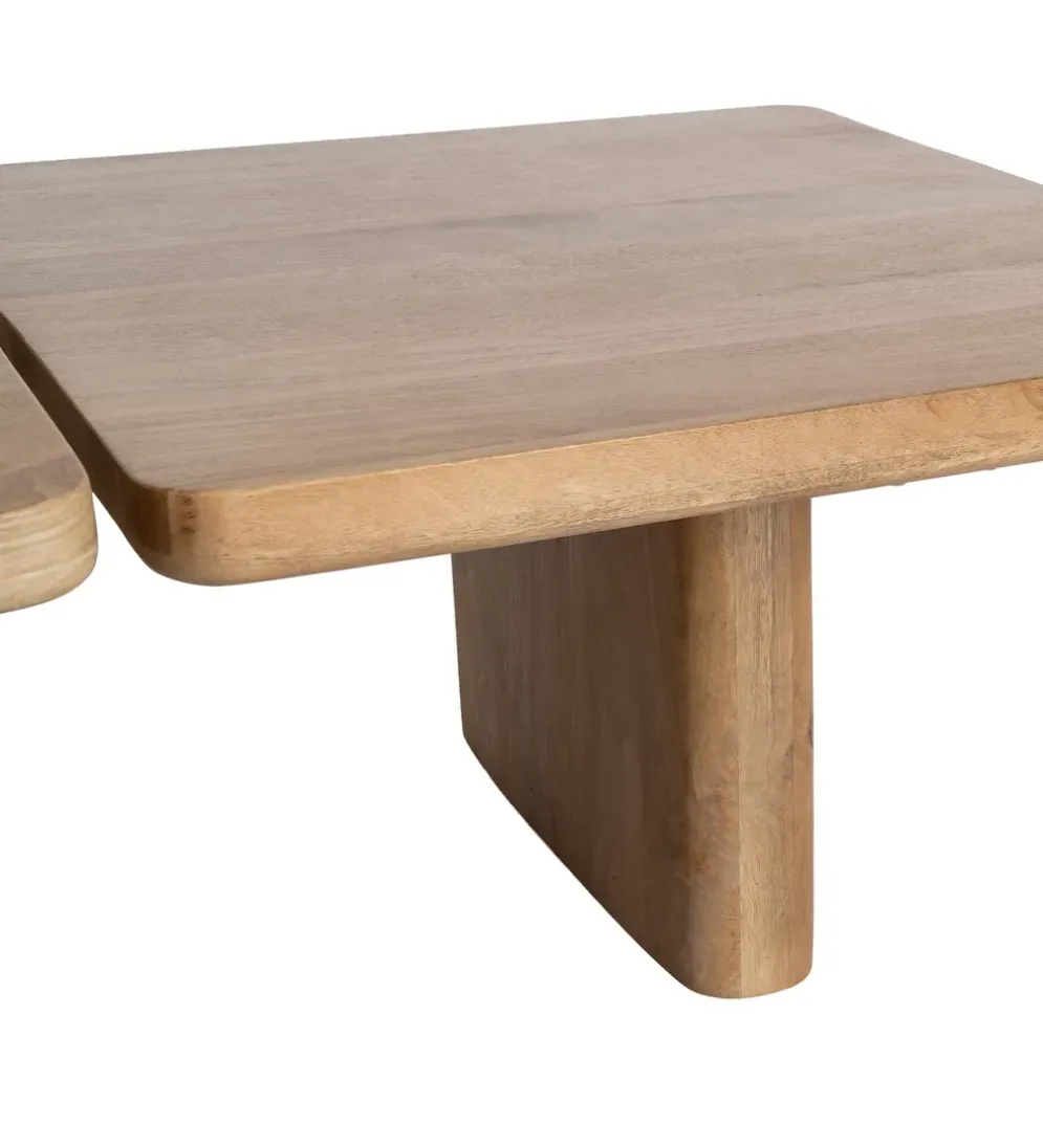 Zestaw 2 stolików kawowych ASANA 120 cm drewno mango