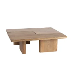 Zestaw 2 stolików kawowych ASANA 120 cm drewno mango