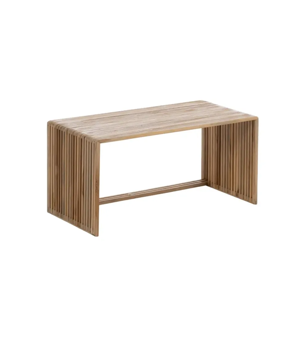 Zestaw 2 stolików kawowych BELLAMONTE 85 cm 75 cm drewno teak