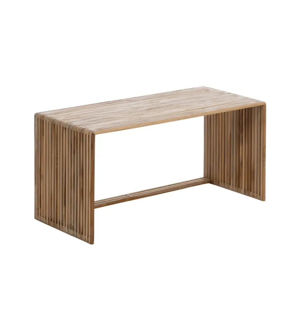 Zestaw 2 stolików kawowych BELLAMONTE 85 cm 75 cm drewno teak