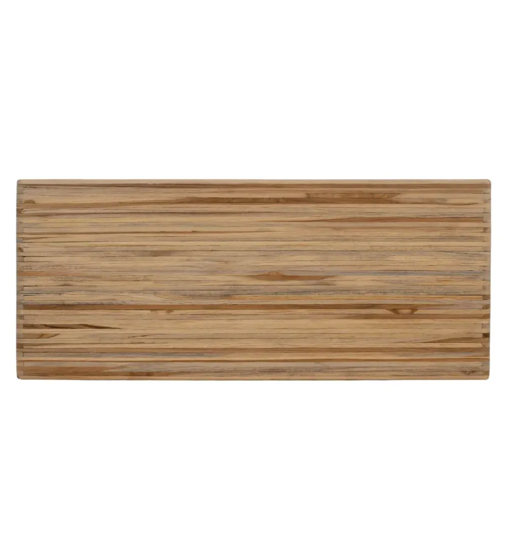 Zestaw 2 stolików kawowych BELLAMONTE 85 cm 75 cm drewno teak