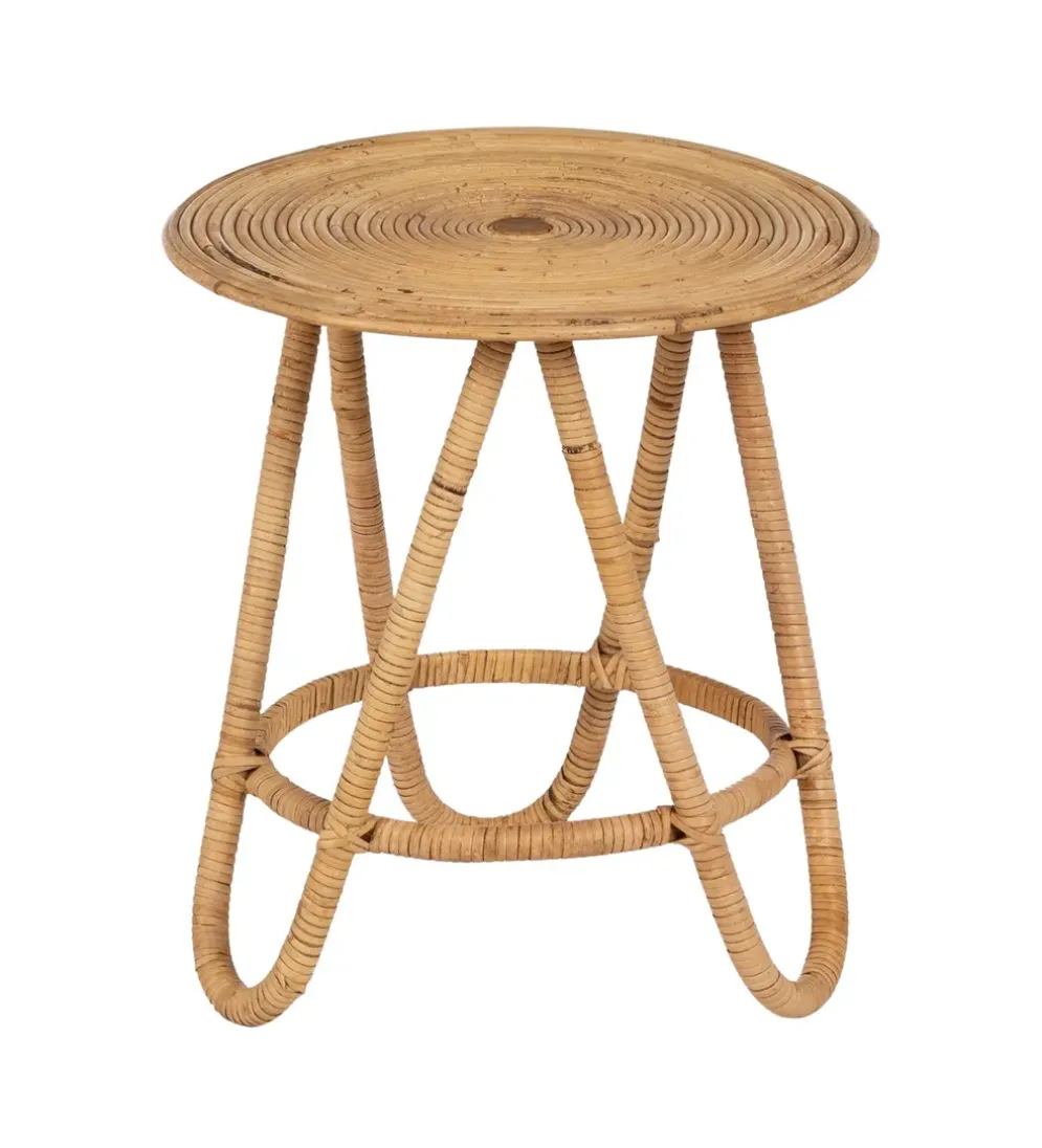 Zestaw 2 stolików kawowych MEGORY 60 cm 39 cm ratan