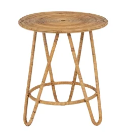 Zestaw 2 stolików kawowych MEGORY 60 cm 39 cm ratan