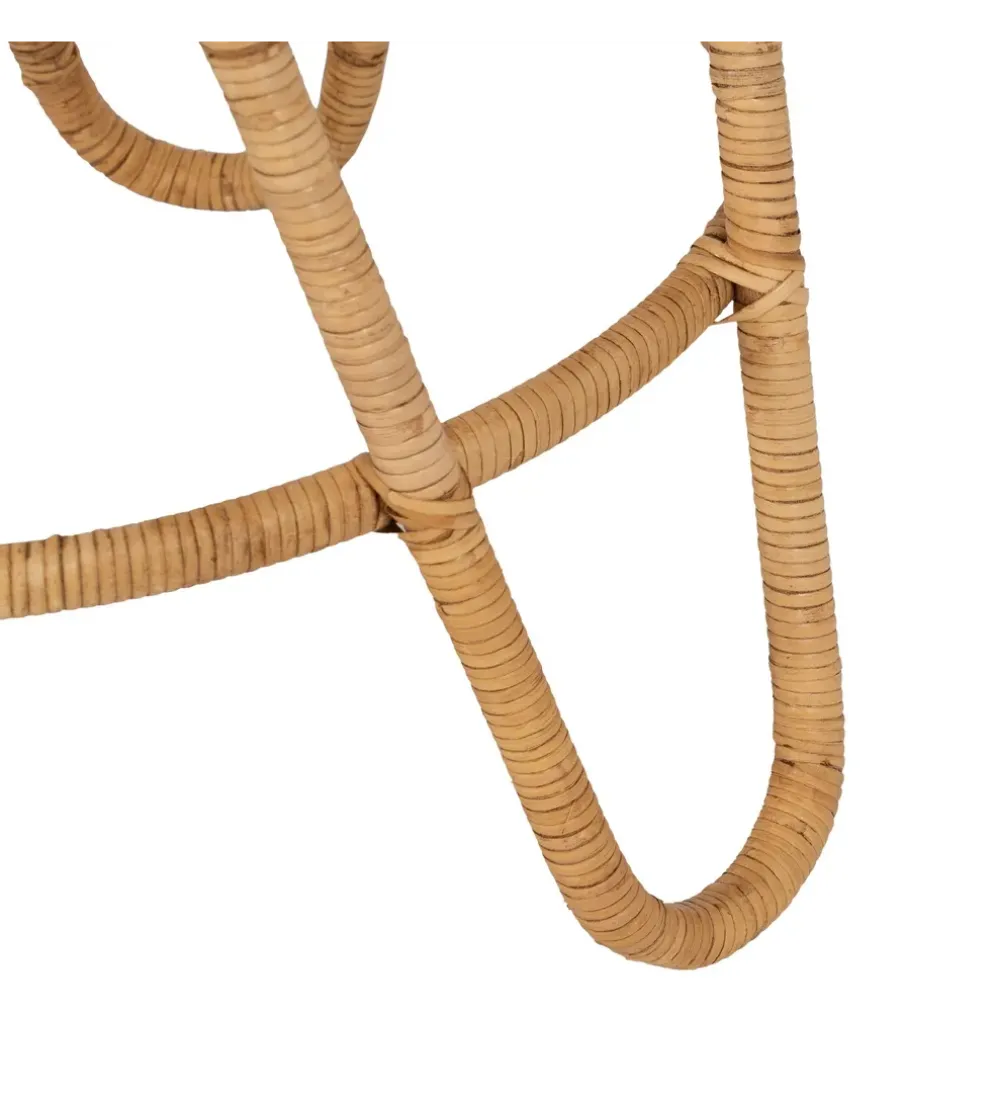 Zestaw 2 stolików kawowych MEGORY 60 cm 39 cm ratan