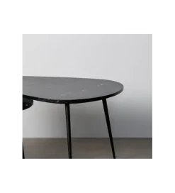 Zestaw 2 stolików kawowych NOVAJ 87 i 83 cm czarne