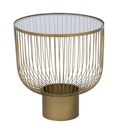 Zestaw 2 stolików kawowych RAG 50 cm 42 cm złote
