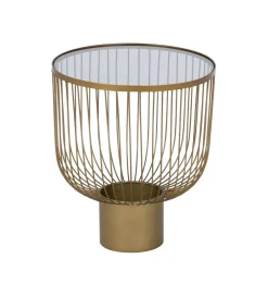 Zestaw 2 stolików kawowych RAG 50 cm 42 cm złote