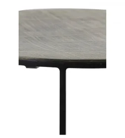 Zestaw 2 stolików kawowych RENGO 61 cm 76 cm antyczny brąz czarny