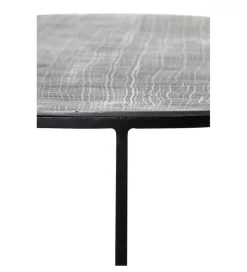 Zestaw 2 stolików kawowych RENGO 61 cm 76 cm antyczny brąz czarny